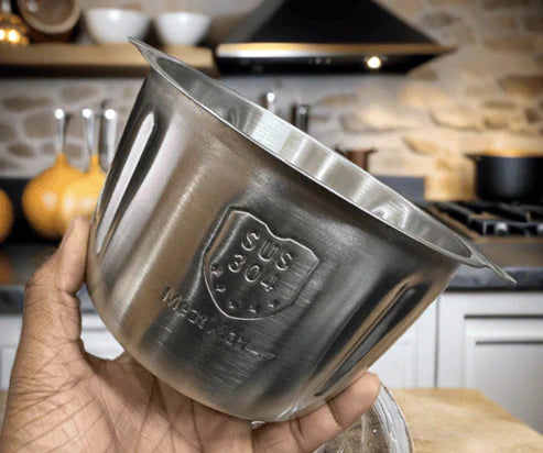 Manual Stainless Steel Hand Push Chopper with 4 sharp blades for quick chopping of vegetables, meat, fruits, and herbs. Durable, easy to use, and no electricity needed.