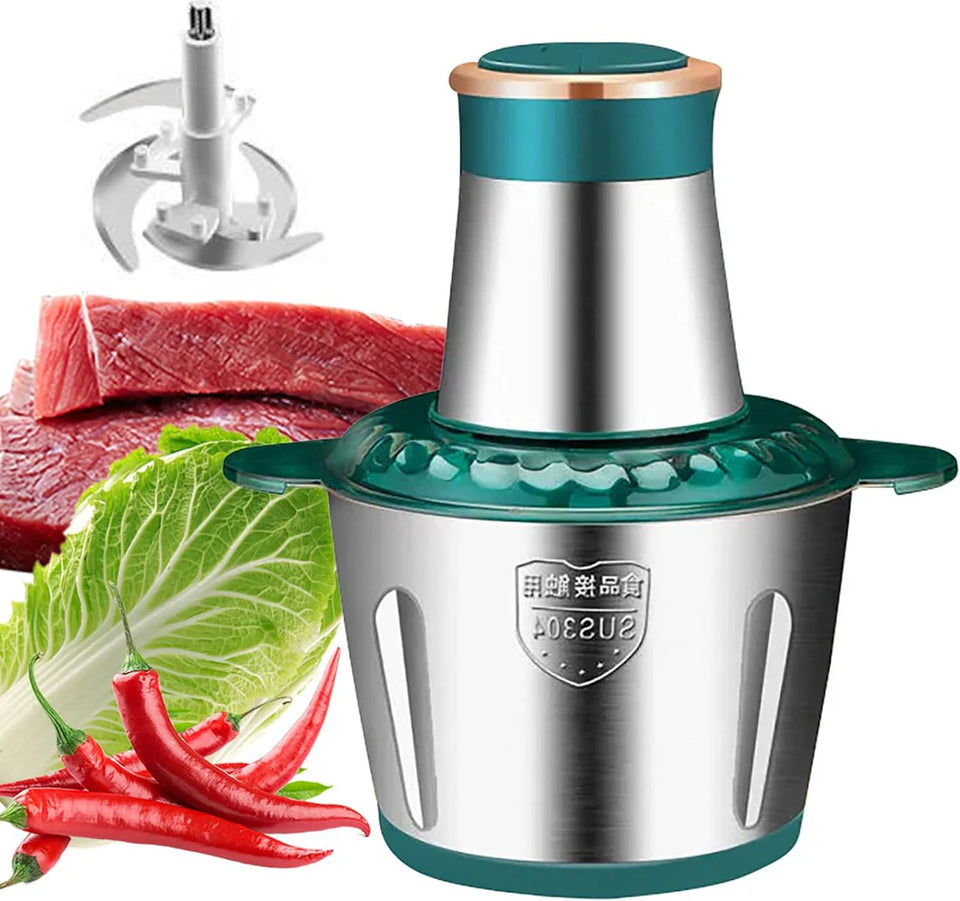 2L Meat & Vegetable Electric Chopper 3 Speed Food Processor
